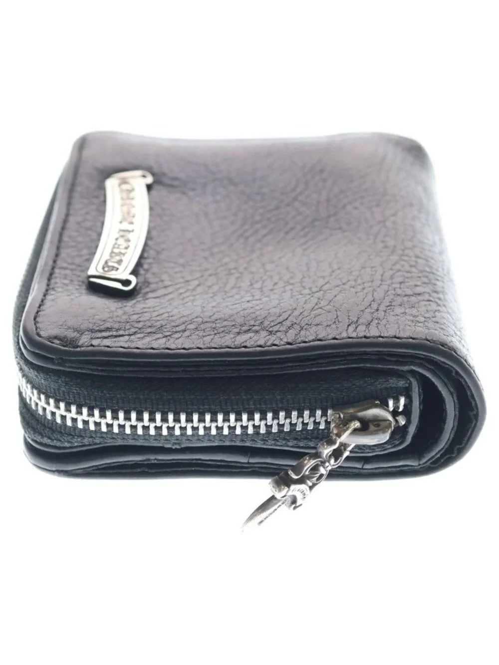 Chrome Hearts SQ Zip Bill Square Zip Leather Wallet Black